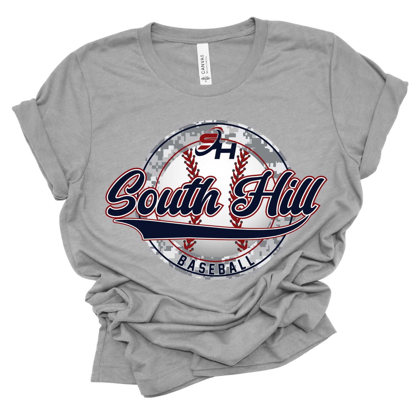 SH Baseball Vertical Back Name - Adult Short Sleeve