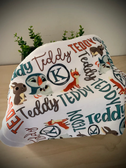 Puffin Rock Personalized Blanket