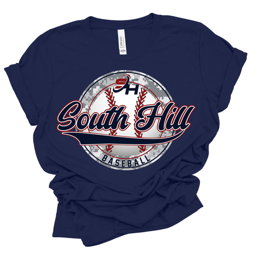 SH Baseball Vertical Back Name - Adult Short Sleeve