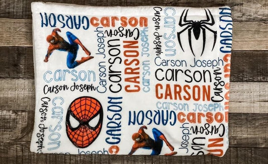 Spider Man Personalized Blanket