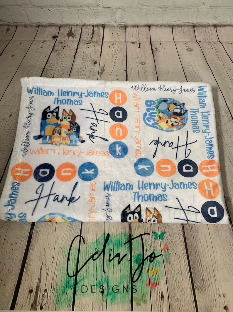 Bluey Personalized Blanket