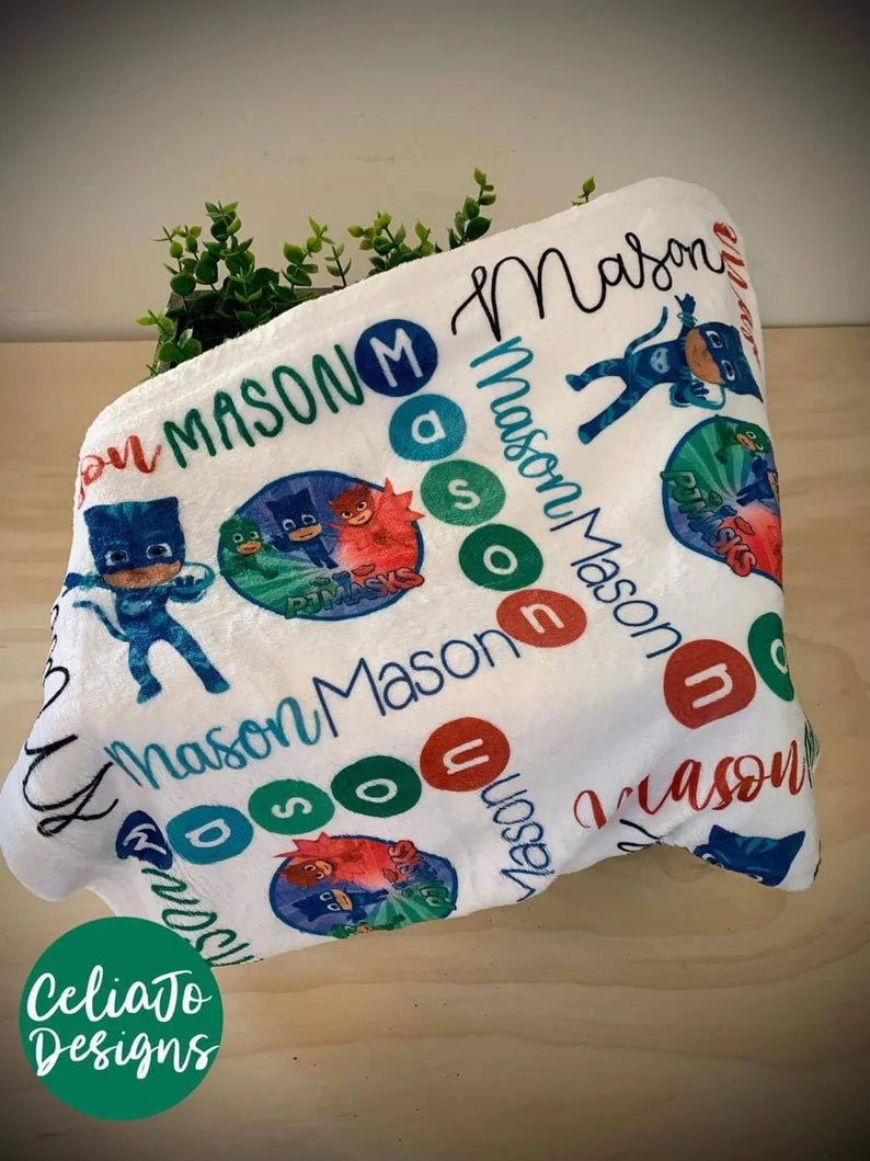 PJ Mask Personalized Blanket