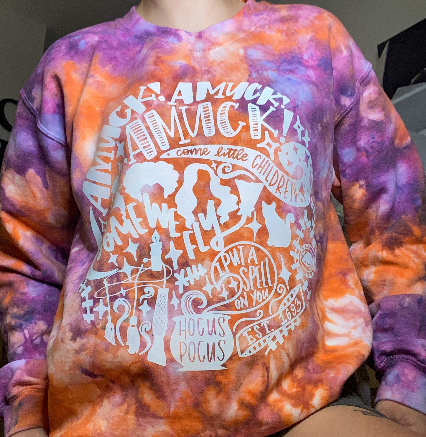 Hocus Pocus Tie Dyed Sweatshirt